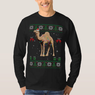 Camiseta Camel Christmas Sweater Trees Lights Ornament Veio