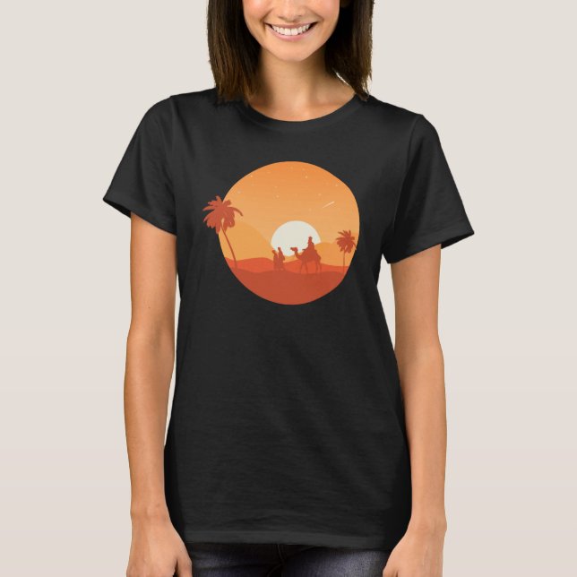 Camiseta Camel Desert Sunset  Oasis Morocco (Frente)