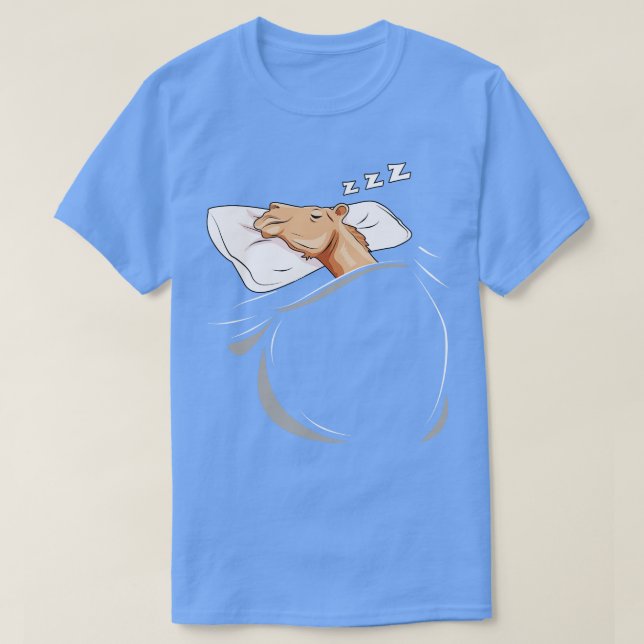 Camiseta Camel Dromedor Sleeping Animal Napping Slumber (Frente do Design)