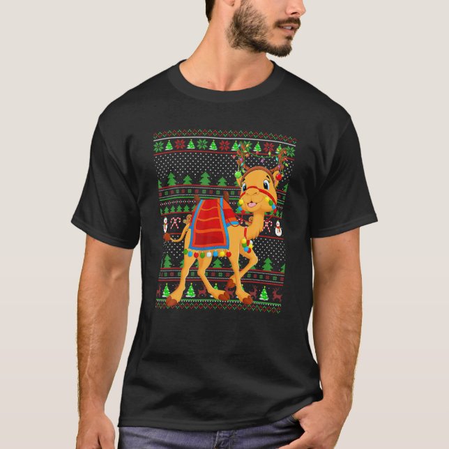Camiseta Camel Lover Família Correspondendo ao Natal do Cam (Frente)