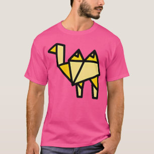Camiseta Camel Origami Chest Impressão Polygon Origami Dobr