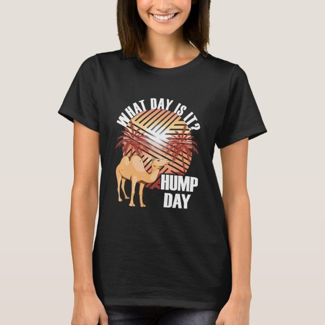 Camiseta Camel Palm Tree Modern Retro Camelo Hump Day (Frente)