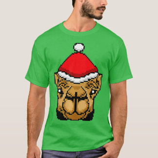Camiseta Camel Pixelelou Natal Engraçado Camel Xmas Premiu