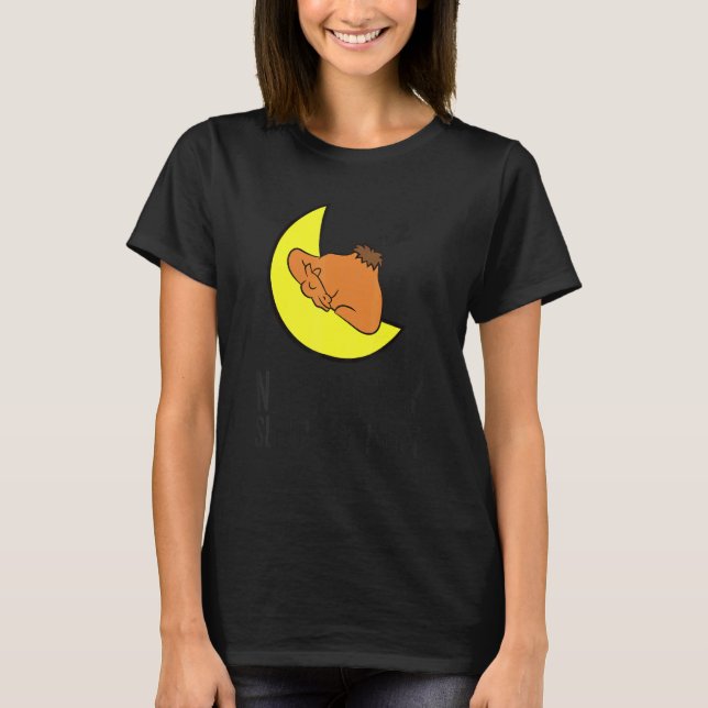 Camiseta Camel Tired Nap All Day Sleep All Night  Camel (Frente)