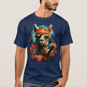 Camiseta Camel tocando violão