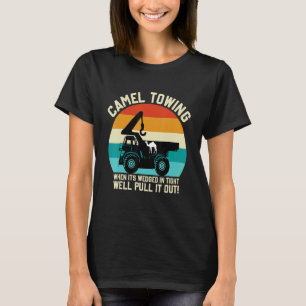 Camiseta Camel Tragendo quando está preso em um poço aperta
