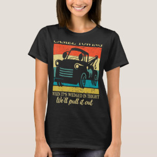 Camiseta Camel Trazendo Caminhão Humor Adulto Retro Trô Tow