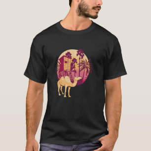 Camiseta Camel Tree Palm Nipa Hut Arabian Camel Animal