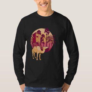 Camiseta Camel Tree Palm Nipa Hut Arabian Camel Animal