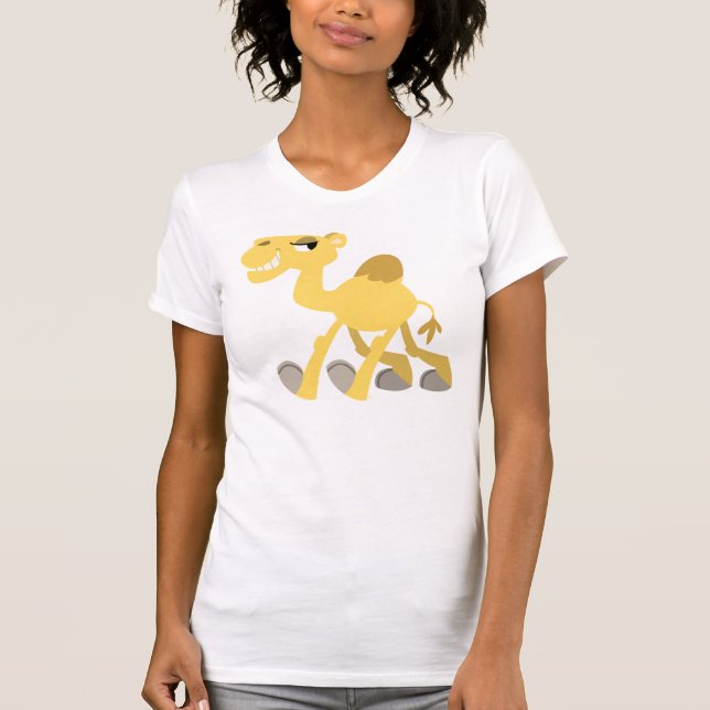 Camiseta Camela de Cartoon legal e fofa Camela T-Shirt (Frente)