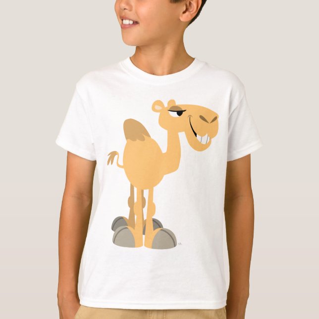 Camiseta Camela de Cartoon Sorridente Camela T-Shirt (Frente)