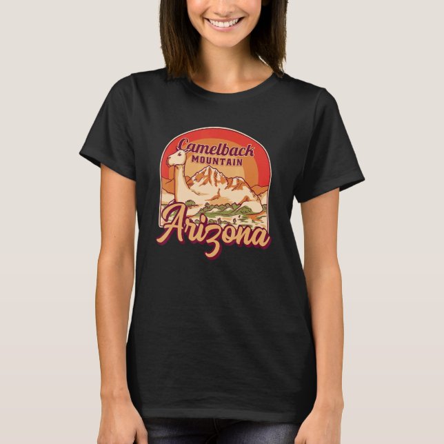 Camiseta Camelback Mountain Arizona Echo Canyon Caminhando (Frente)