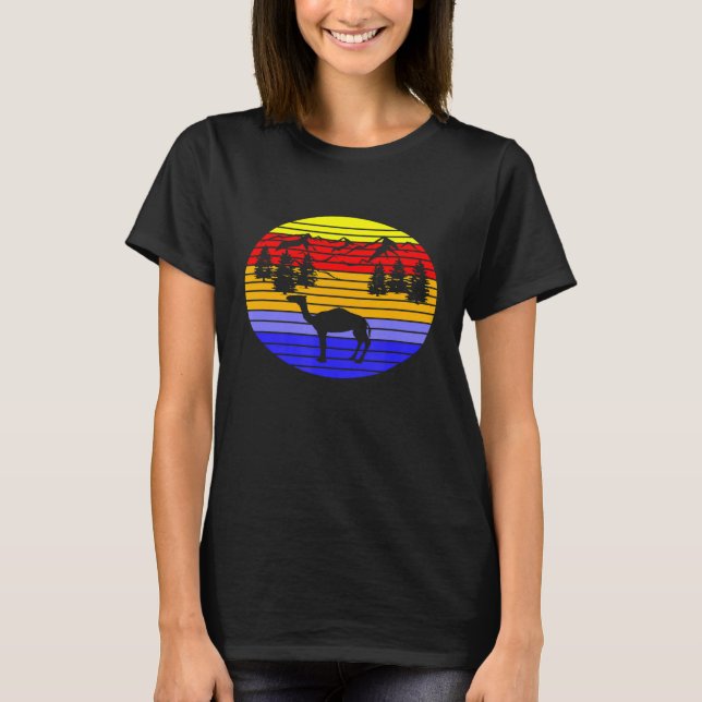 Camiseta Camelo Animal Vintage Retro   (Frente)