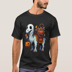 Camiseta Camelo Assustador de Halloween Fantasma Sacola de