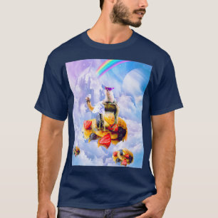 Camiseta Camelo De Anel De Hamster Sobre Nuvens E Waffles