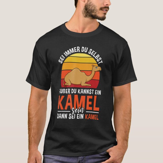 Camiseta Camelo de Animais do Deserto, Egípcio (Frente)