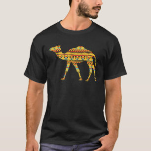 Camiseta Camelo de padrão de tapete no Oriente Médio