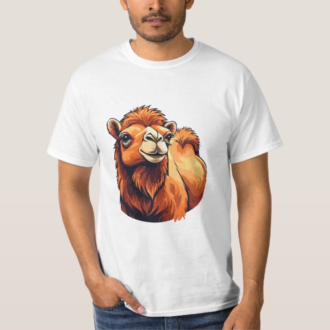 Camiseta Camelo dromedário cabeça (Frente)