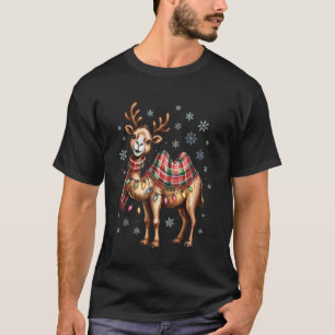 Camiseta Camelo Engraçado Natal Fofo Amantes de Animais Fér