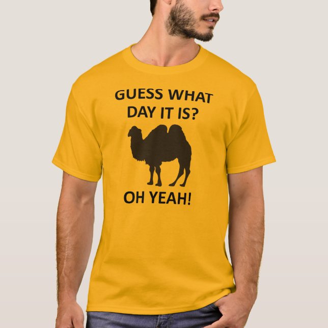 Camiseta Camelo Hump Day Engraçado T-Shirt (Frente)