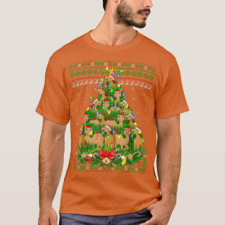 Camiseta Camelo Iluminação Árvore Papai Noel Camelo Natal F