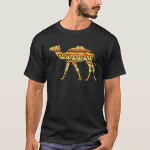 Camiseta Camelo-Padrão de Rug do Médio Oriente do Deserto A