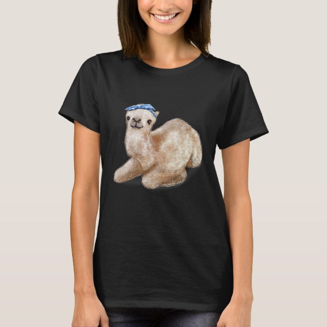 Camiseta Camelos De Banda Larga De Arte Cute (Frente)