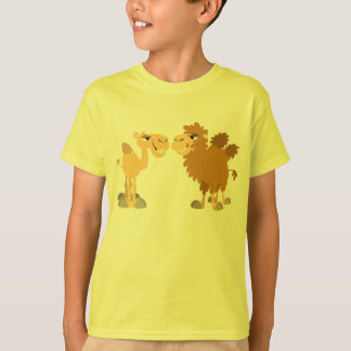 Camiseta Camelos de Cartoon Bonitos Camelos Infantis T-Shir