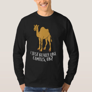 Camiseta Camelos Engraçados Eu Gosto Muito De Camelos Ok Ca