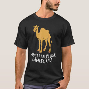 Camiseta Camelos Engraçados Eu Gosto Muito De Camelos Ok Ca