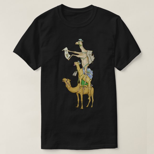 Camiseta Camelos perdidos no deserto (Frente do Design)