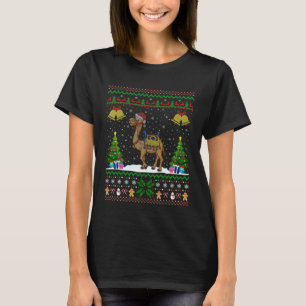 Camiseta Camels Animal Xmas Ugly Camel Natal