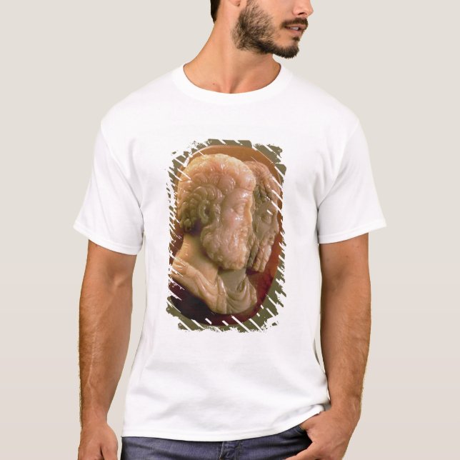 Camiseta Cameo que descreve Marcus Aurelius (121-180) e (Frente)