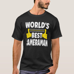 Camiseta Camer de Profissão de Cargo de Cameraman do Mundo