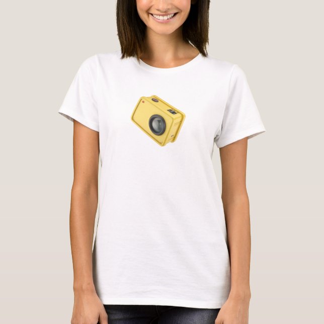 Camiseta Câmera de ação amarela (Frente)