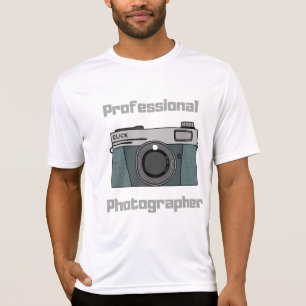 Camiseta Câmera de Fotógrafo Profissional Vintage Retro
