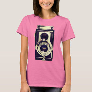 Camiseta câmera do vintage