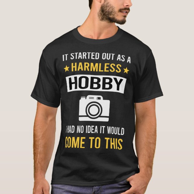 Camiseta Câmera fotográfica de hobby sem calor (Frente)