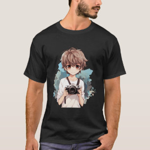 Camiseta Câmera Fotográfica do Anime Boy