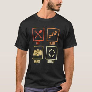Camiseta Câmera Fotográfica Routine Diária