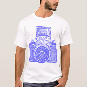 Camiseta Câmera gigante da Alemanha Oriental - Azul elétric
