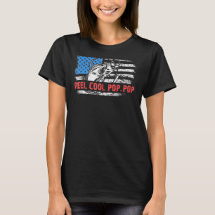 Camiseta Câmera Legal Pop Pop Pesca Bandeira Americana