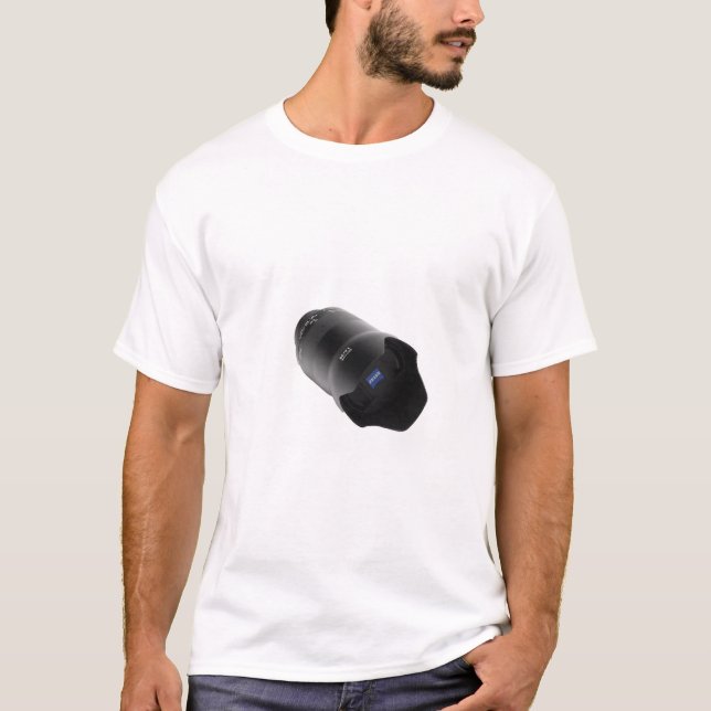Camiseta Camera Lente branca T-shirt branca (Frente)