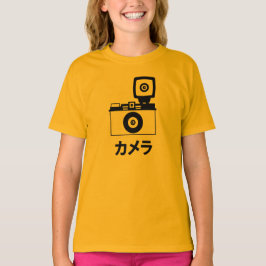 Camiseta Câmera no t-shirt dos Katakana (caráteres