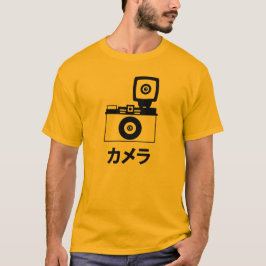 Camiseta Câmera no t-shirt dos Katakana (caráteres