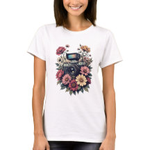 Câmera Retro e Arte Floral