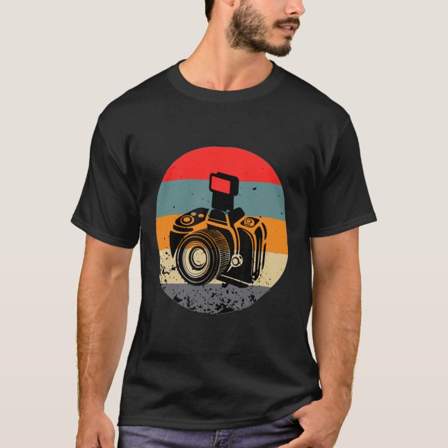 Camiseta Camera Retro Fotografadora Vintage (Frente)