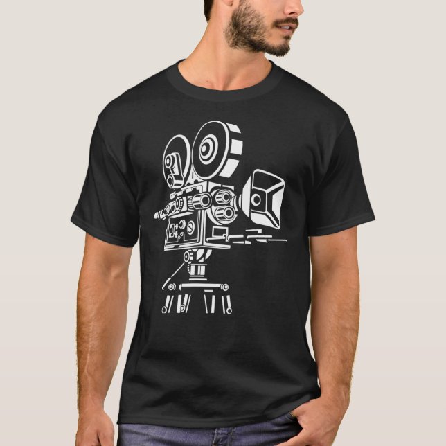 Camiseta Camera Retro Movie Classic T-Shirt (Frente)