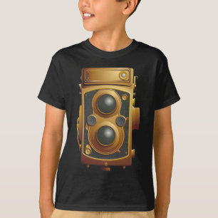 Camiseta Câmera Steampunk Antiga