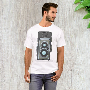 Camiseta Câmera TLR Reflex de Lente Gêmea Vintage